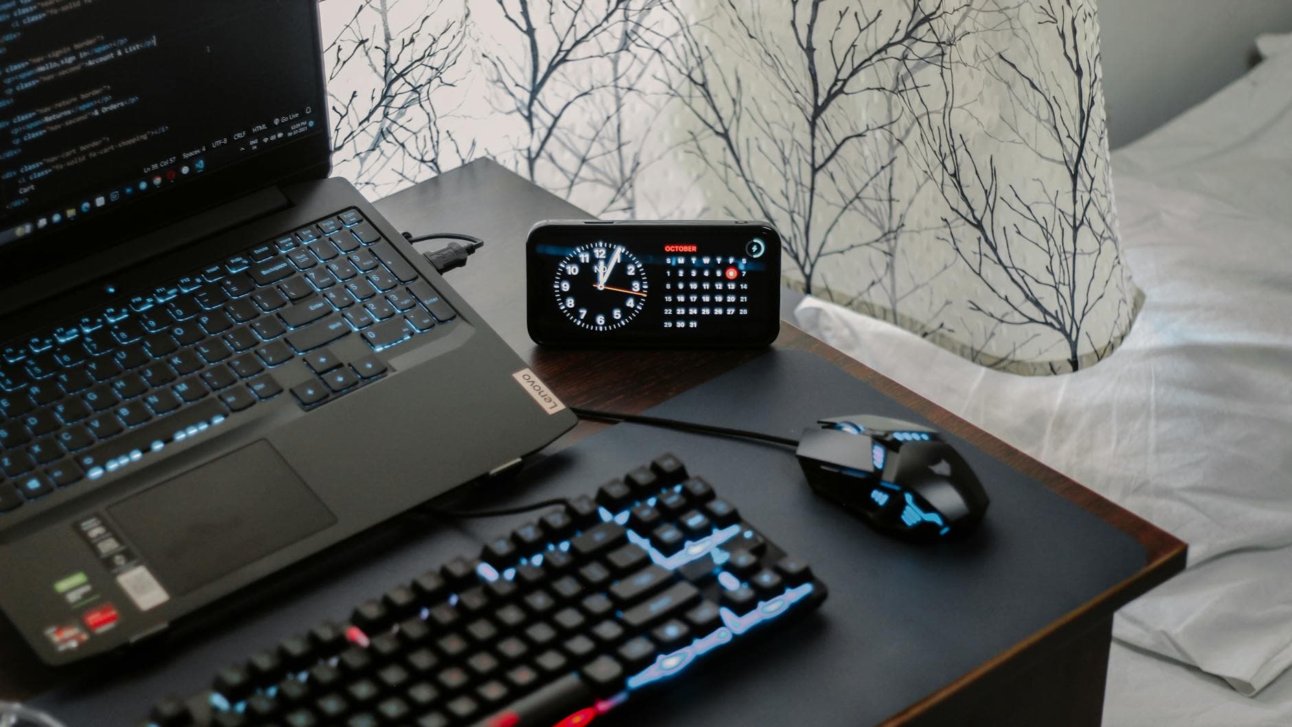 Home office desk setup